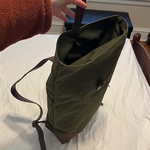 Banana Republic Army Green Canvas Ruck Sack Backpack main image 4